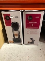 2 X NESCAFÉ DOLCE GUSTO EDG260.G INFINISSIMA DOLCE GUSTO POD CAPSULE COFFEE MACHINE, 1470 W, 1.2 LITERS, BLACK AND CHARCOAL: LOCATION - F RACK