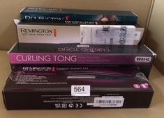 QUANTITY OF HEALTH & BEAUTY ITEMS TO INCLUDE WAHL CURLING TONG, HAIR STYLING TOOL, CURLING WAND, CERAMIC CURLERS FOR SHINY CURLS, CORDED HAIR CURLING WAND, SWIVEL CORD, QUICK HEAT, COOL TOUCH TIP, BA