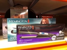 QUANTITY OF HEALTH & BEAUTY ITEMS TO INCLUDE REMINGTON HAIR STRAIGHTENER WITH EXTRA SLIM PLATES (FOR SHORT HAIR, PIXIES, BANGS, SMALL CURLS, ADVANCED CERAMIC COATING, DIGITAL DISPLAY, 9 SETTINGS 150-