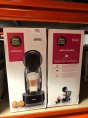 2 X NESCAFÉ DOLCE GUSTO EDG260.G INFINISSIMA DOLCE GUSTO POD CAPSULE COFFEE MACHINE, 1470 W, 1.2 LITERS, BLACK AND CHARCOAL: LOCATION - F RACK