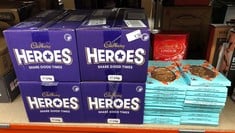 QUANTITY OF FOOD & DRINK ITEMS TO INCLUDE CADBURY HEROES CHOCOLATE BULK SHARE BOX, ASSORTED MINI-SIZE MILK CHOCOLATE BARS, 2 KG - SOME ITEMS MAY BE PAST BEST BEFORE DATE: LOCATION - B