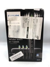 PHILIPS SONICARE 7900 SERIES ELECTRIC TOOTHBRUSH, SONIC TOOTHBRUSH WITH APP, ADVANCED WHITENING, 4 BRUSHING MODES AND 3 INTENSITY LEVELS, PRESSURE SENSOR, CHARGING TRAVEL CASE, BLACK, MODEL HX9631/17