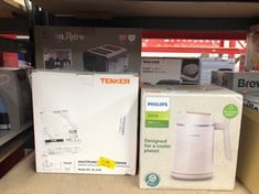 QUANTITY OF KITCHEN & APPLIANCES ITEMS TO INCLUDE PHILIPS ECO CONSCIOUS EDITION KETTLE 5000 SERIES, 100% BIO-BASED PLASTICS*, 1.7 L CAPACITY, CORDLESS + 360° PIROUETTE BASE, SILK WHITE MATT FINISH, (