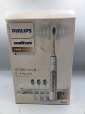 PHILIPS SONICARE SERIES 7900: ADVANCED WHITENING SONIC ELECTRIC TOOTHBRUSH WITH APP IN WHITE, (MODEL HX9636/19).:: LOCATION - TOP 50 RACK