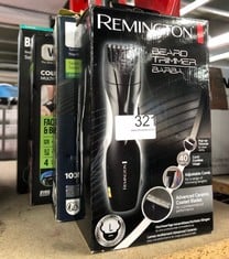 QUANTITY OF HEALTH & BEAUTY ITEMS TO INCLUDE REMINGTON BARBA BEARD TRIMMER (ADVANCED CERAMIC BLADES, POP-UP DETAIL TRIMMER, ADJUSTABLE ZOOM WHEEL, 9 LENGTH SETTINGS, COMB ATTACHMENT, CORD OR CORDLESS