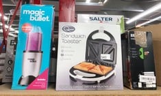 QUANTITY OF KITCHEN & APPLIANCES ITEMS TO INCLUDE QUEST 35139 SANDWICH TOASTIE MAKER/WHITE/NON-STICK EASY CLEAN/STUDENT ESSENTIALS FOR UNIVERSITY: LOCATION - D