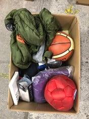 QUANTITY OF SPORTS & EXERCISE ITEMS TO INCLUDE MITRE OFFICIAL ENGLAND FOOTBALL, RED/WHITE, 5: LOCATION - D