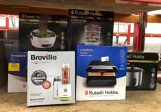 QUANTITY OF KITCHEN & APPLIANCES ITEMS TO INCLUDE BREVILLE BLEND ACTIVE PERSONAL BLENDER & SMOOTHIE MAKER | 350W | 2 PORTABLE BLEND ACTIVE BOTTLES (600ML) | LEAK PROOF LIDS | WHITE & GREEN [VBL246]: