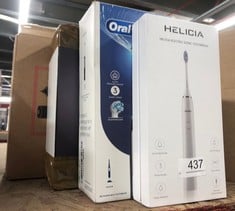 QUANTITY OF HEALTH & BEAUTY ITEMS TO INCLUDE ORAL-B IO3 ELECTRIC TOOTHBRUSH, TOOTHBRUSH FOR ADULTS WITH 1 TOOTHBRUSH HEAD, 3 MODES WITH TEETH WHITENING,BLACK: LOCATION - F