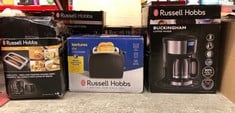 QUANTITY OF KITCHEN & APPLIANCES ITEMS TO INCLUDE RUSSELL HOBBS BUCKINGHAM FILTER COFFEE MACHINE, 1.25L CARAFE/10 CUPS, 1-4 CUP BREWING OPTION, FAST BREW, 24HR TIMER, 40MIN KEEP WARM, PAUSE & POUR, W