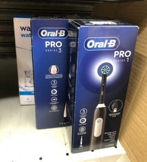 QUANTITY OF HEALTH & BEAUTY ITEMS TO INCLUDE ORAL-B PRO 1 ELECTRIC TOOTHBRUSH FOR ADULTS WITH 3D CLEANING, 1 TOOTHBRUSH HEAD, GUM PRESSURE CONTROL,  BLACK, ELECTRIC TOOTHBRUSH & ACCESSORIES: LOCATION