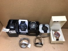 QUANTITY OF WATCHES ITEMS TO INCLUDE CASIO ALARM CHRONO W-59-1VQES DIGITAL WATCH FOR MEN WITH ILLUMINATION: LOCATION - G