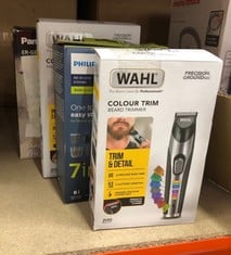 QUANTITY OF HEALTH & BEAUTY ITEMS TO INCLUDE WAHL COLOUR TRIM STUBBLE AND BEARD TRIMMER, TRIMMERS FOR MEN, BEARD TRIMMING KIT, MEN’S STUBBLE TRIMMERS, RECHARGEABLE TRIMMER, MALE GROOMING SET, BEARD C