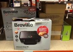 QUANTITY OF KITCHEN & APPLIANCES ITEMS TO INCLUDE BREVILLE ULTIMATE DEEP FILL TOASTIE MAKER | 2 SLICE SANDWICH TOASTER | REMOVABLE NON-STICK PLATES | STAINLESS STEEL | BLACK [VST082]: LOCATION - A