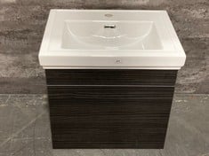 NUIE ATHENA WALL HUNG 1 DRAWER VANITY UNIT 500MM - HACIENDA BLACK
FIRECLAY CLASSIC BASIN TAP HOLE 500MM - WHITE - RRP £534