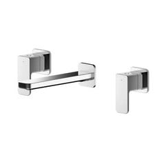 WINDON WALL MOUNTED 3 TAP HOLE BASIN MIXER - CHROME - RRP £263