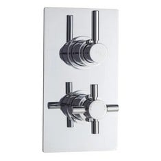 HUDSON REED TEC PURA TWIN THERMOSTATIC SHOWER VALVE - CHROME - RRP £499