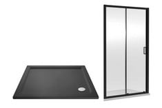 RENE 1200MM BLACK PROFILE SLIDING DOOR - 6MM GLASS - MATT BLACK
RECTANGULAR SLIMLINE SHOWER TRAY 1200 X 900MM - SLATE GREY - RRP £945 (KERBSIDE PALLET DELIVERY)