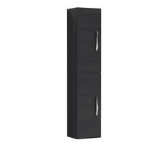 NUIE ATHENA WALL HUNG TALL UNIT 2 DOOR 300MM - HACIENDA BLACK - RRP £384