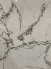 CARRARA MARBLE GLOSS WATERPROOF SHOWER WET WALL PANELS 2.4 X 1M - RRP £237 (KERBSIDE PALLET DELIVERY)