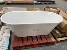 SLIM CAPLET SHAPED BATHTUB WITH PRESS DOWN PLUG (KERBSIDE PALLET DELIVERY)