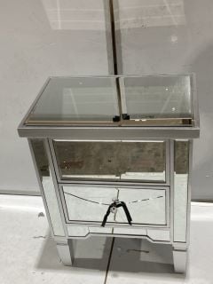 1 X GLASS NIGHTSTAND