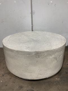 BELIANI ROUND COFFEE TABLE OFF-WHITE TERRAZZO EFFECT - RRP £280