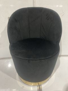 BELIANI ALBY BLACK VELVET ARMCHAIR - RRP £170