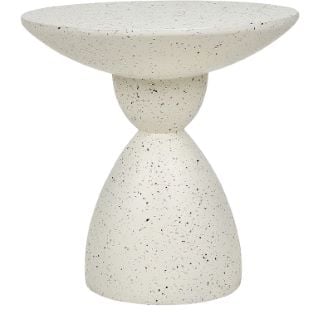 BELIANI ACCENT OFF-WHITE TERRAZZO EFFECT SIDE TABLE - RRP £130