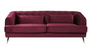 BELIANI MAROON SOFA.