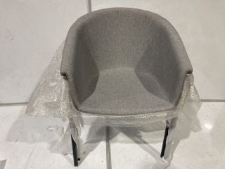 BELIANI SET OF 2 FABRIC DINING CHAIRS GREY - RRP £220