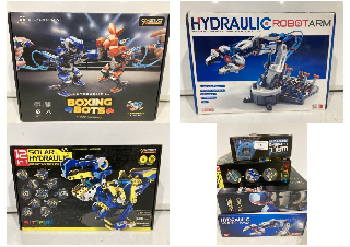 QTY OF ITEMS TO INCLUDE HYDRALIC ROBOT ARM  AGE 10+