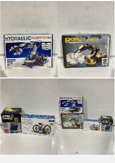 QTY OF ITEMS TO INCLUDE HYDRALIC ROBOT ARM  AGE 10+