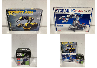 QTY OF ITEMS TO INCLUDE HYDRALIC ROBOT ARM  AGE 10+