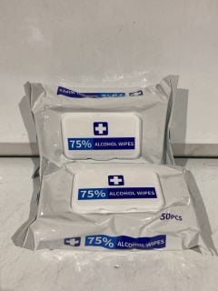 1 X BOX 75% ALCOHOL WIPES 50 WIPES X24 PACKS 17/04/2022