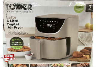 QTY OF ITEMS TO INCLUDE TOWER 6 LITRE DIGITAL AIR FRYER LATTE