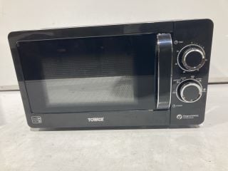 TOWER 20 LITRE BLACK 800W MANUAL MICROWAVE