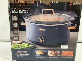 QTY OF ITEMS TO INCLUDE TOWER ROSE GOLD 6.5 LITRE GREY SLOW COOKER