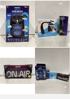 QTY OF ITEMS TO INCLUDE RED5 WIRELESS KARAOKE SPEAKER