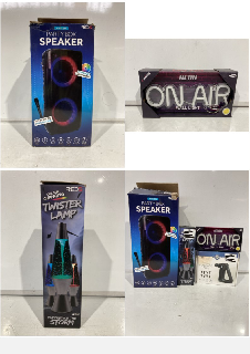 QTY OF ITEMS TO INCLUDE RED5 PARTY BOX SPEAKER MIC INCLUDED