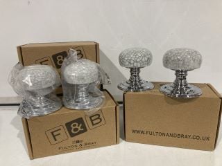 QTY OF ITEMS TO INCLUDE FULTON & BRAY DOOR KNOBS TOTAL RRP £160