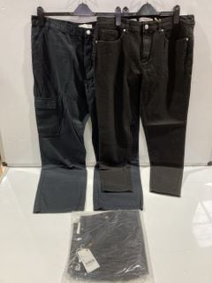 ITEMS TO INCLUDE DESIGNER MNG BLACK DENIM JEANS SIZE 38 W