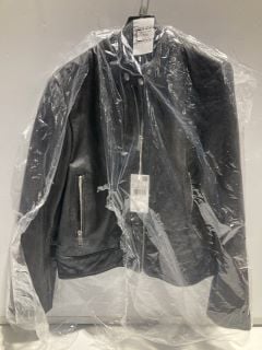 ITEMS TO INCLUDE DESIGNER MNG BLACK LEATHER JACKET SIZE M