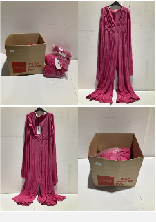 BOX OF CLOTHING ITEMS TO INCLUDE FOREVER UNIQUE PINK DRESS SIZE 16 RRP £240