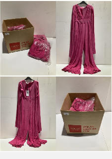 BOX OF CLOTHING ITEMS TO INCLUDE FOREVER UNIQUE PINK DRESS SIZE 16 RRP £240