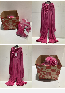 BOX OF CLOTHING ITEMS TO INCLUDE FOREVER UNIQUE PINK DRESS SIZE 18 RRP £320