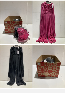 BOX OF CLOTHING ITEMS TO INCLUDE FOREVER UNIQUE BLACK DRESS SIZE 6 RRP £400