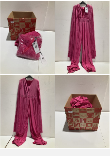 BOX OF CLOTHING ITEMS TO INCLUDE FOREVER UNIQUE PINK DRESS SIZE 18 RRP £240