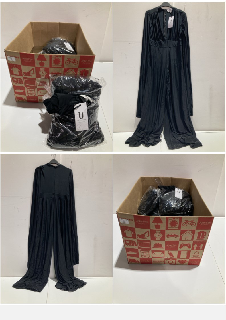 BOX OF CLOTHING ITEMS TO INCLUDE FOREVER UNIQUE BLACK DRESS SIZE 12 RRP £400