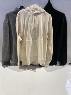 DESIGNER CLOTHING ITEMS TO INCLUDE MANGO CREAM HOODIE XXL